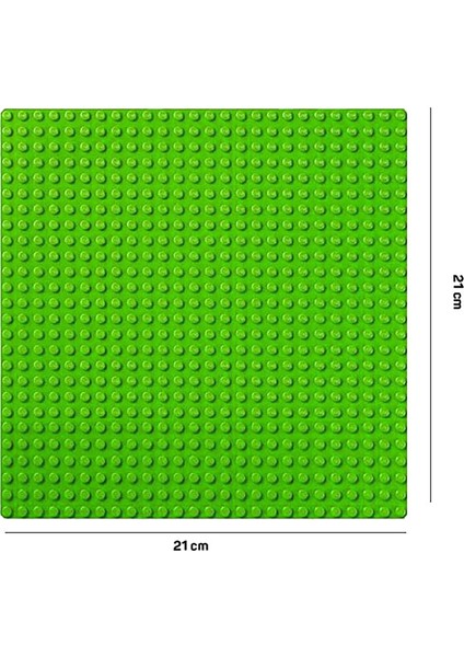 Yeşil Uygulama Zeminli Parçalı Setler Mikro Blok Funny Blocks 300 Parça Plastik Kutulu