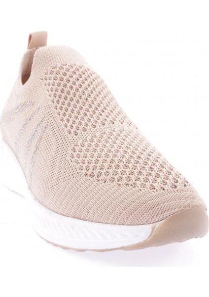 832-23Y Kadın Yanlari Simli Lazerli Sneaker Ayakkabi