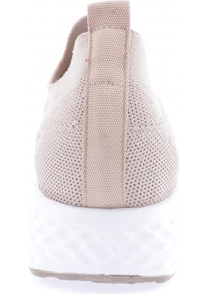 832-23Y Kadın Yanlari Simli Lazerli Sneaker Ayakkabi
