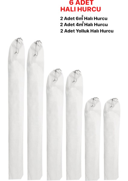 Koru Tekstil 6 Adet Halı Hurcu, Halı Kılıfı