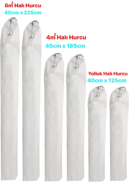 Koru Tekstil 6 Adet Halı Hurcu, Halı Kılıfı