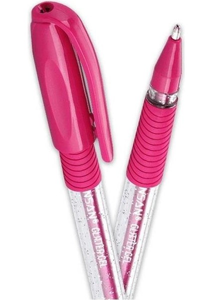 Simli Jel Kalem Pembe 1.0mm 1 Adet Glitter Gel Simli Tükenmez Kalem Pembe Renk fiyatları
