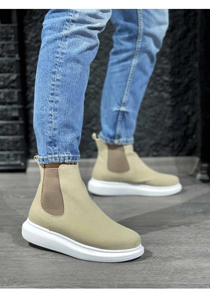 Yüksek Taban Ayakkabı 111 Vizon Süet
