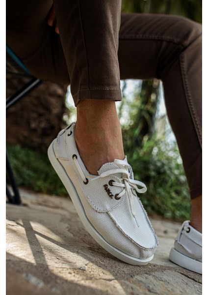 Mevsimlik Keten Ayakkabı 008 Beyaz modelleri