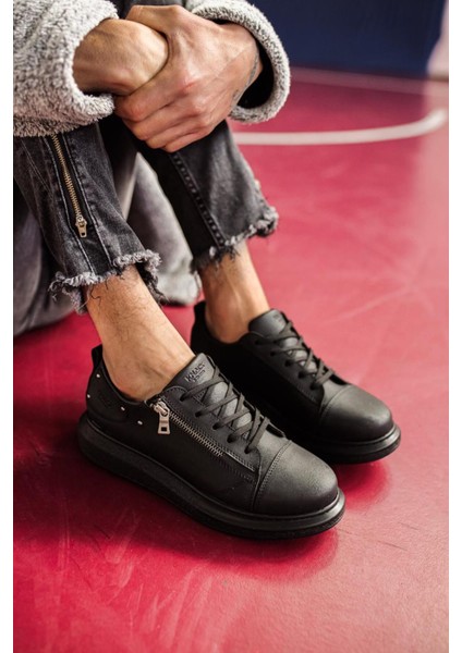 Yüksek Taban Günlük Ayakkabı 555 Siyah (Siyah Taban) indirimleri