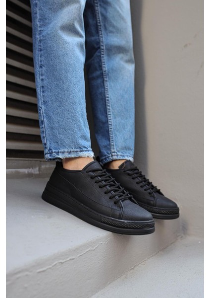 Sneakers Ayakkabı 010 Siyah (Siyah Taban)