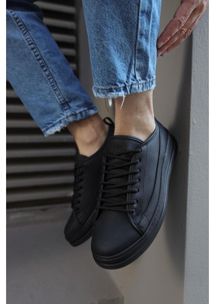 Sneakers Ayakkabı 010 Siyah (Siyah Taban)
