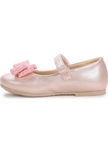 Cırtlı Fiyonklu Kız Çocuk Babet Ayakkabı Ege 200 Vakko Pudra indirimleri
