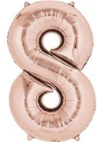 8 Rakam Rose Gold Folyo Balon 72 cm
