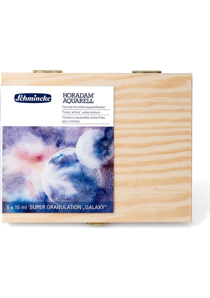 Horadam Supergranulation Tüp Suluboya Galaxy Set 15 ml 5'li Ahşap Kutu