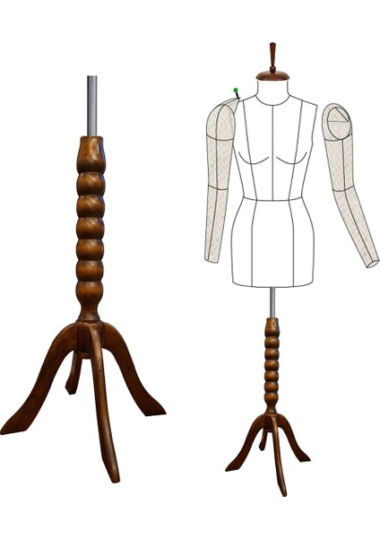 Dikiş Seti Seyyar Kollu 36 Beden Sünger Iğne Batabilen Terzi Mankeni Prova Mankeni modelleri