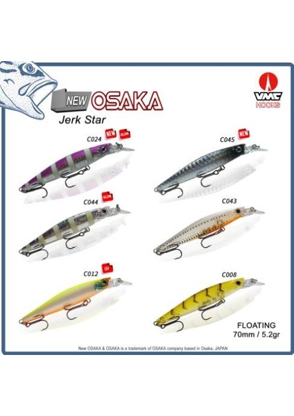 Jerk Star 70 mm 5.2 gr Floating Maket Balık