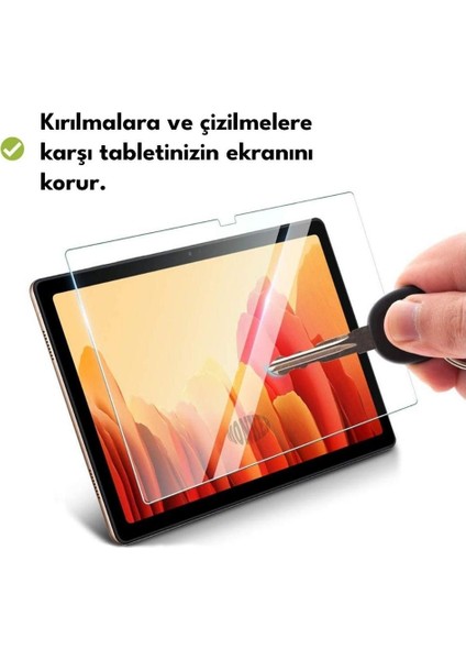 Samsung Galaxy Tab A7 10.4 Inç T500 T505 Uyumlu Temperli Ekran Koruyucu Kırılmaz Cam