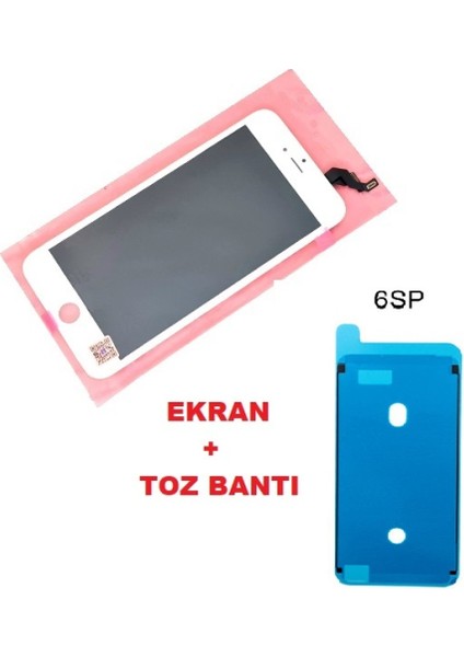 Iphone 6s Plus LCD Ekran Dokunmatik (Lw Marka Toz Bantı) Beyaz