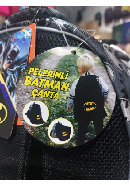 Batman Pelerinli Ilkokul Çantası 2020 ve Beslenme Çantası Seti