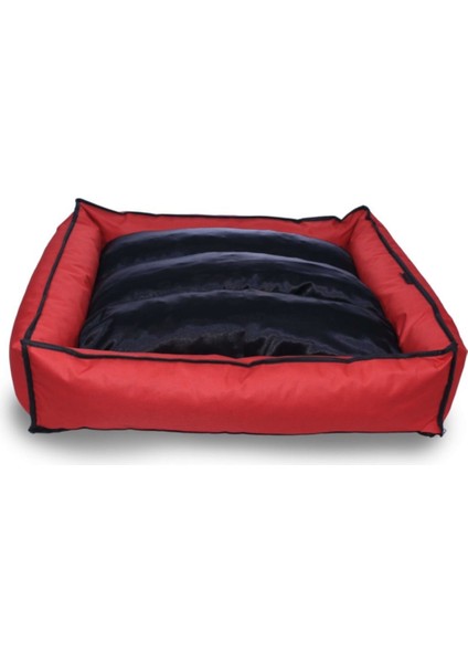 Yıkanabilir Kırmızı Köpek Kedi Minderi ve Yatağı Büyük Irklar Için Fermuarlı 90X100 cm modelleri