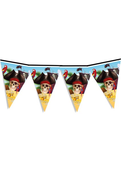 Korsan Temalı Flama Bayrak Asılabilir Doğum Günü Süsü fiyatları