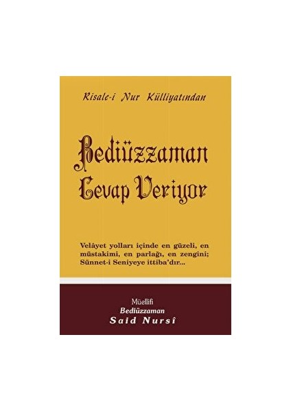 Bediüzzaman Cevap Veriyor Normal Boy - Bediüzzaman Said Nursi