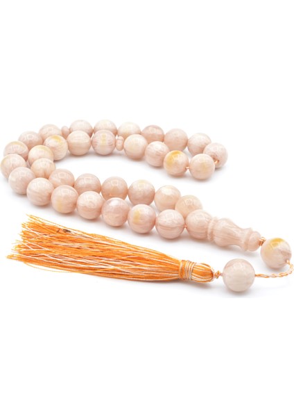 Saçaklı Küre Kesim Dev Boy Beyaz Katalin Tesbih