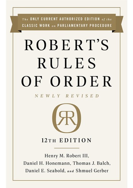 Robert's Rules Of Order - Shmuel Gerber