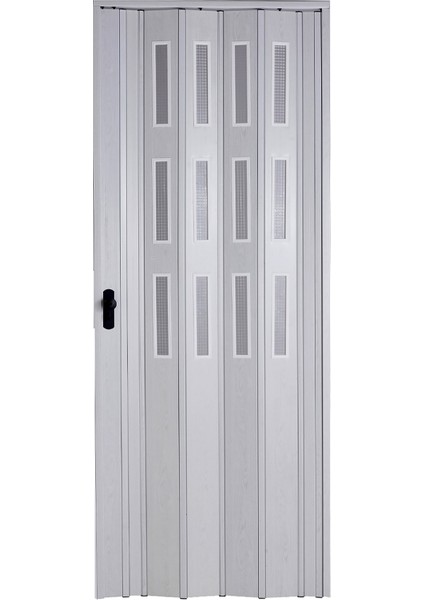 Akordiyon Kapı 132x198 Akçaağaç Camlı 12 mm Katlanır Akordeon PVC