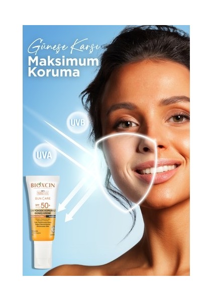 Güneş Kremi Kuru & Normal Ciltler Için SPF50 50 ml 2 Adet