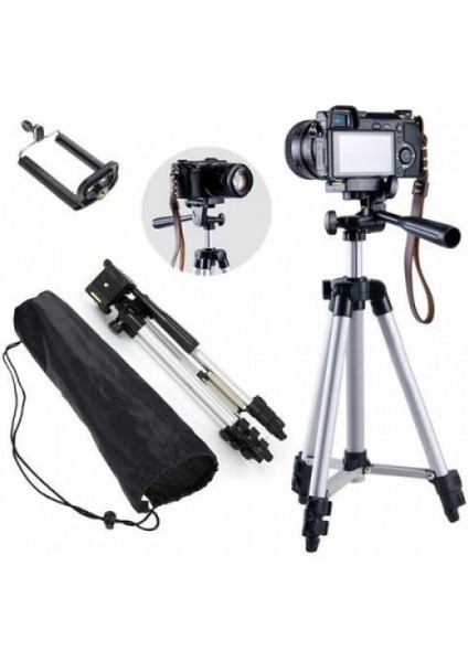 Telefon ve Kamera Tutucu Tripod Ayak 140 Cm.