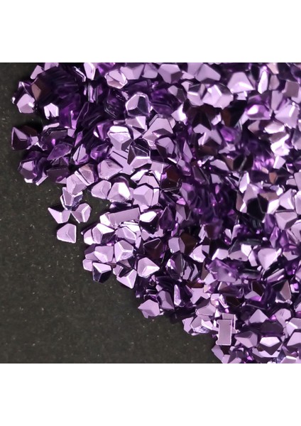 Glitter Epoksi Reçine Süsleme Pulu Üç Boyutlu Elmas Görünümlü Nail Art Makyaj Sim Lavanta 100 gr modelleri