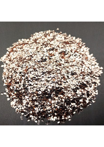 Glitter Epoksi Reçine Süsleme Pulu Üç Boyutlu Elmas Görünümlü Nail Art Makyaj Sim Şampanya 100 gr