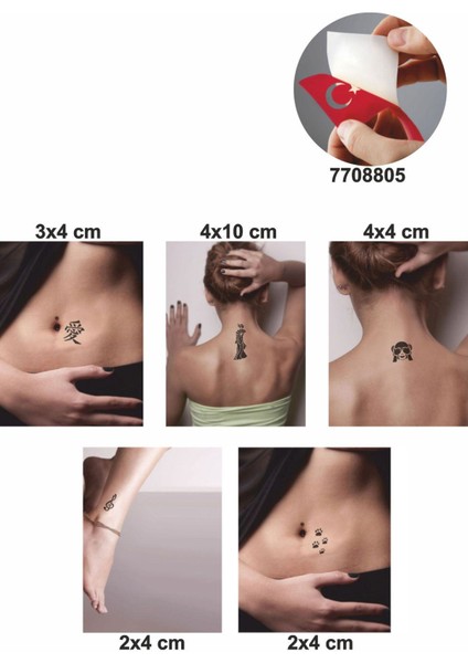 Uzakdoğu Desenleri Hint Kınası ile Geçici Dövme Yapma Seti