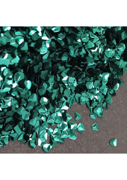 Glitter Epoksi Reçine Süsleme Pulu Üç Boyutlu Elmas Görünümlü Nail Art Makyaj Sim Zümrüt 100 gr modelleri