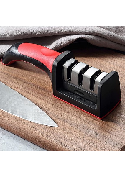 Bıçak Bileme Aleti 3 Açılı Elmas El Bıçakları Bileme Aparatı Ergonomik Saplı Kolay Kullanım Mutfak Sihirli Bıçak fırsatları