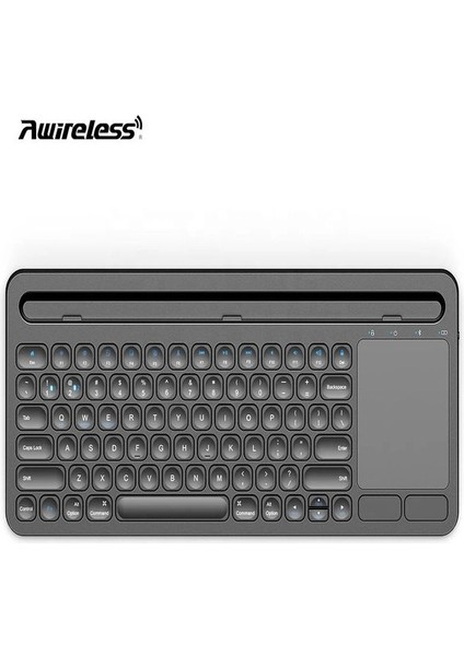 Kablosuz Type-C Şarjlı, Touchpad, Telefon, Tablet Standlı Bluetooth Klavye Ios/android/windows