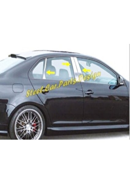 Vw Jetta Krom Kapı Direk Seti 6 Parça 2005-2010 Arası P.çelik