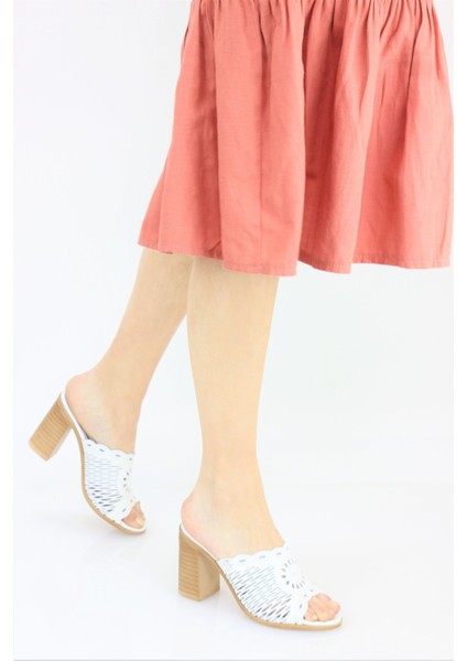 Kadın Hakiki Deri Kalın Topuklu Terlik M24/YT2200 fırsatları