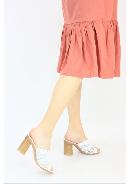 Kadın Hakiki Deri Kalın Topuklu Terlik M24/YT2200 indirimleri