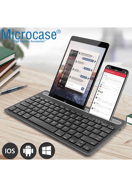 Tablet ve Telefon Koymalı Standlı Bluetooth Klavye - AL3786