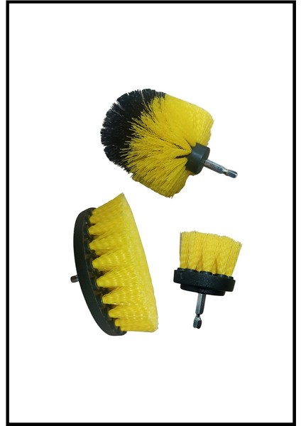 Matkap Uyumlu Döşeme Temizleme Fırçası 3 Lü