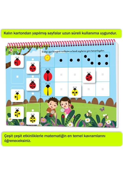 Etkinlik Matematik Kitabım 3-6 yaş Cırt cırtlı