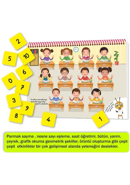 Etkinlik Matematik Kitabım 3-6 yaş Cırt cırtlı