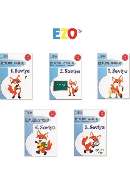 Ezo Etkin Zeka Oyunları 3-6 Yaş İngilizce Kartlı Eğitim Seti fiyatları