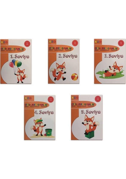 Ezo Etkin Zeka Oyunları 3-6 Yaş İngilizce Kartlı Eğitim Seti modelleri