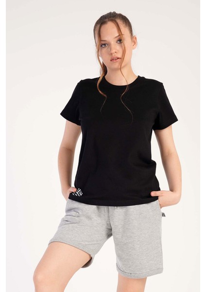 Kadın 3 Iplik Kısa Kol Double Paca Şortlu Pijama Takım
