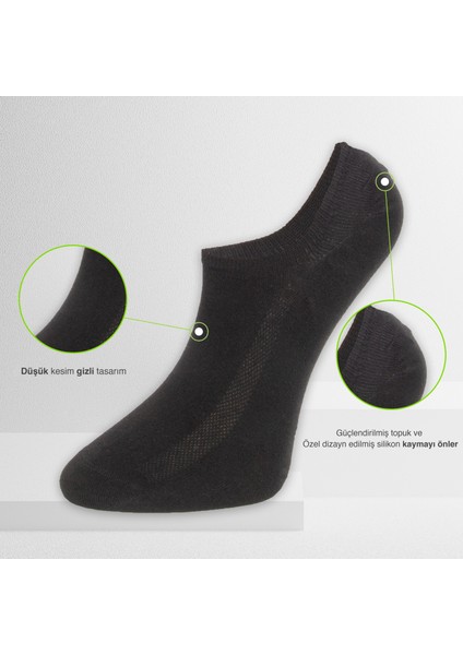 Durasocks Erkek-Kadın Uniseks, Sneakers Çorap, Görünmez Çorap, Antibakteriyel, Spor, Esnek, Dikişsiz Çorap (6 Çift)