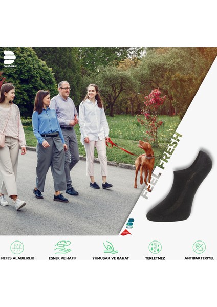 Durasocks Erkek-Kadın Uniseks, Sneakers Çorap, Görünmez Çorap, Antibakteriyel, Spor, Esnek, Dikişsiz Çorap (6 Çift)