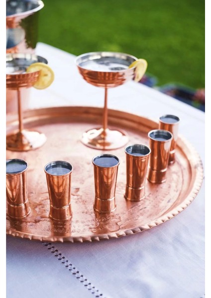 Bakır Shot Bardağı / Bakır Jıgger 2'li Set