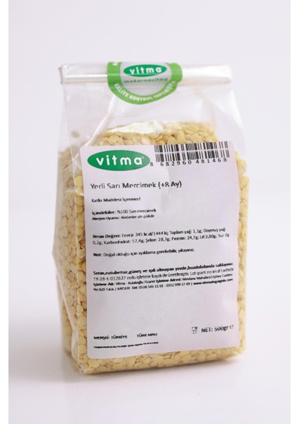 Yerli Sarı Mercimek 500gr