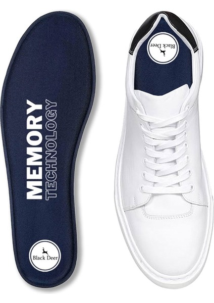 Q90 Memory Foam Spor Ayakkabı İç Tabanlık,Yumuşak Ortopedik Tabanı,Erkek,Kadın, LACİVERT