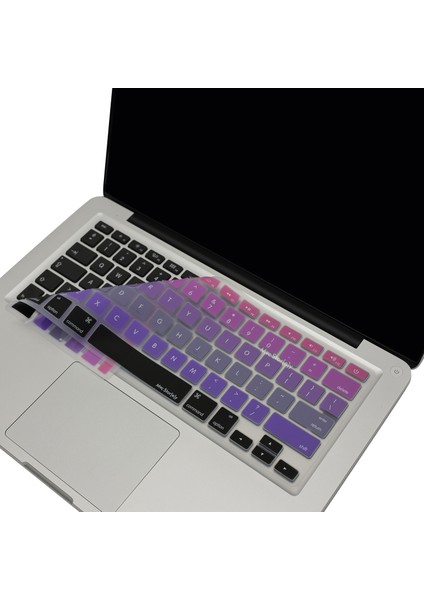 Macbook Air Pro Klavye Koruyucu (US-ABD İngilizce) Ombre (Eski USB'li Model 2008-2017) ile Uyumlu