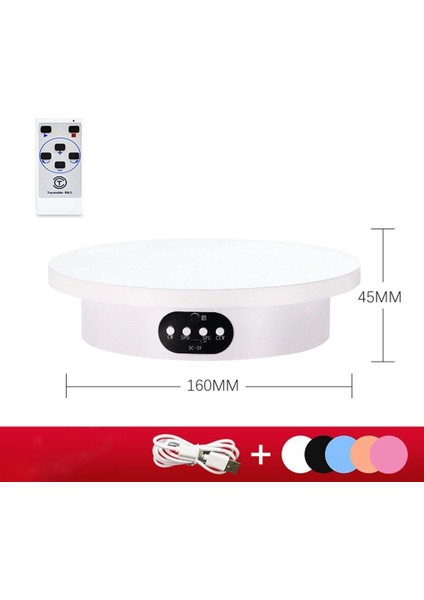 16CM Kumandalı 360 Derece 5 Fonlu Elektrikli Döner Tabla Turntable Vitrin Fotoğraf indirimleri